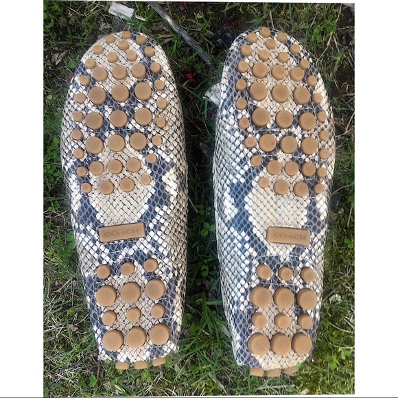 COACH Snakeskin Leather Driving Loafer NEW Sz7 - Picture 6 of 8